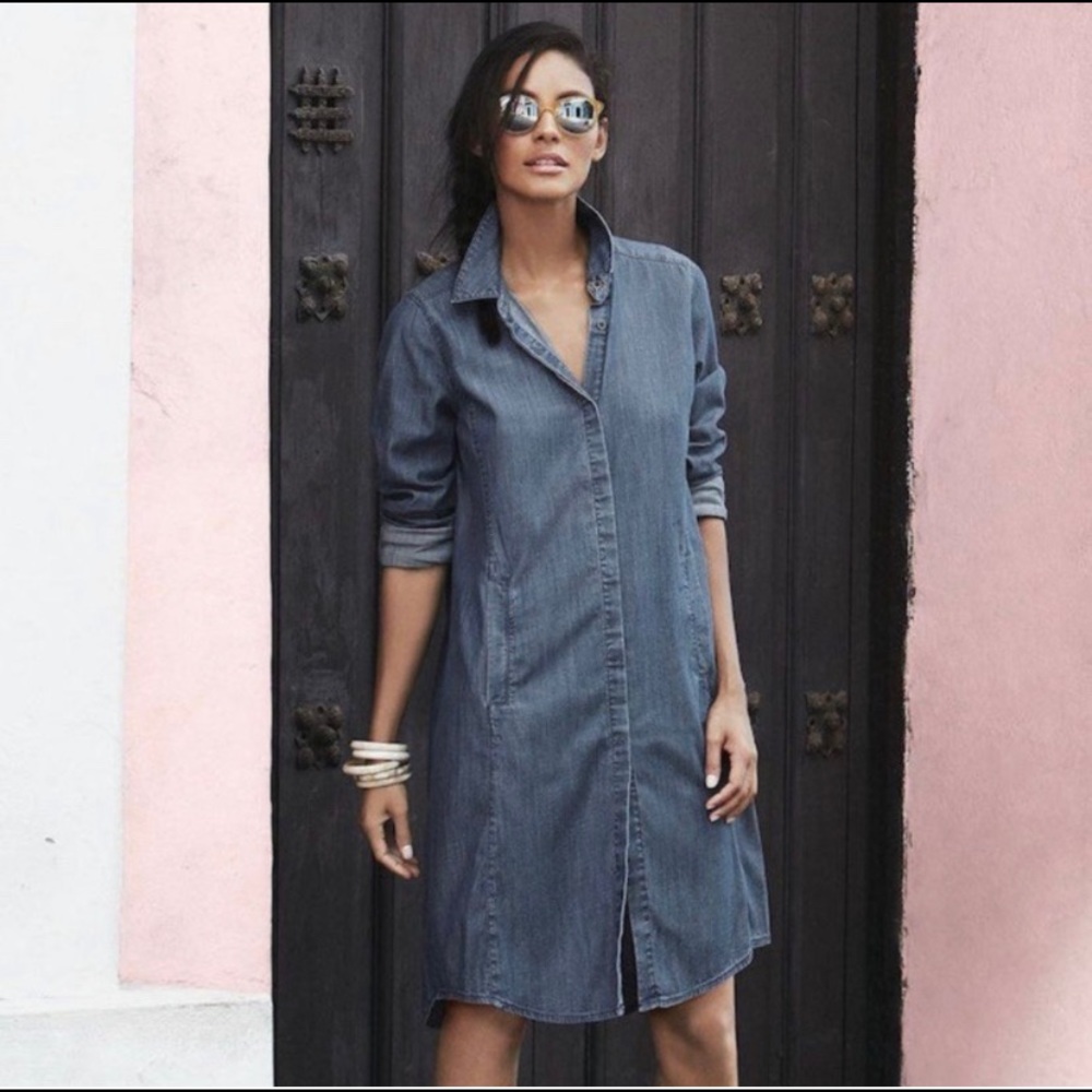 Eileen Fisher Chambray Denim Dress